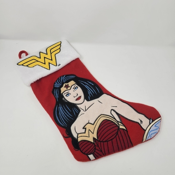 Source Unknown Other - Christmas Stocking Wonder Woman 18 Inch Holiday Kurt S Adler Comics Felt Fabric